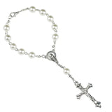 Vintage Jesus Cross Bracelet Sacred Mercy Saint Icons Beaded Religious Jewelry