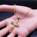 Jesus Cross Choker Necklace Stainless Steel