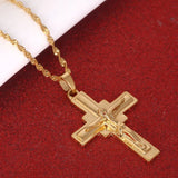 Jesus Cross Pendant Necklace for Men Jewelry
