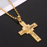 Jesus Cross Pendant Necklace for Men Jewelry