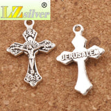 40pcs Jesus Jerusalem Cross Charms Pendants DIY Jewelry L427
