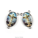 Jesus On the Cross Rosary Centerpieces Double-Sided Image