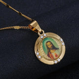 Jesus Portrait Pendant Necklace - Christian Jewelry