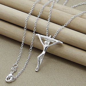 Cross Pendant Necklace Silver 925 Chain Jewelry Gift