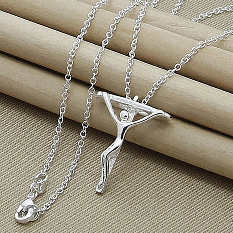 Cross Pendant Necklace Silver 925 Chain Jewelry Gift