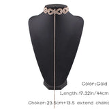 Crystal Choker Necklace Chunky Neck Accessories for Women