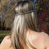 Rhinestone Headband Bridal Hair Jewelry Bohemian Hippie Chain