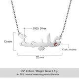 JewelOra Arabic Name Necklace with Birthstone Personalized Nameplate