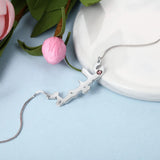 JewelOra Arabic Name Necklace with Birthstone Personalized Nameplate