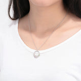 Personalized Name Circle Necklace with Birthstones - Family Gift