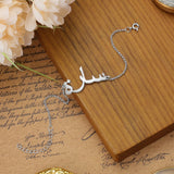 JewelOra 925 Silver Arabic Name Bracelets Personalized Gift for Women