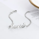 JewelOra 925 Silver Name Bracelet for Women Personalized Sister Gift