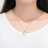 925 Silver Personalized Name Necklace 2 Birthstones Couple Necklaces