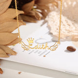 JewelOra Personalized Wings Nameplate Necklace S925 Silver