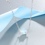 JewelOra Square Opal Bracelet with CZ Chain - 925 Sterling Silver
