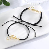 JewelOra Magnetic Couple Bracelets with Heart Personalized Nameplate