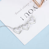 JewelOra Custom Engrave Family Name Necklace with Heart Pendants