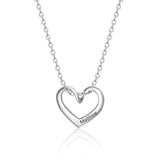 JewelOra Custom Engrave Family Name Necklace with Heart Pendants