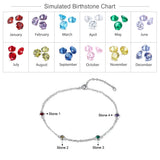 JewelOra Personalized Birthstones Bracelet for Women