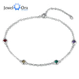 JewelOra Personalized Birthstones Bracelet for Women