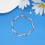Personalized Mothers Bracelet with Birthstone Star Inlay