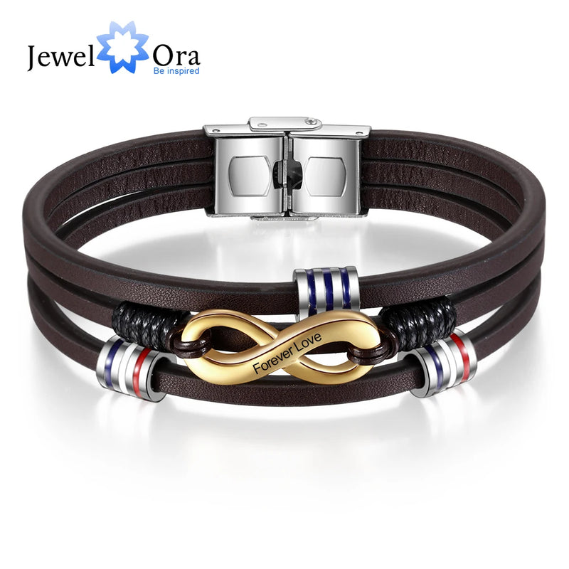 Personalized Engraving Name Infinity Wristband Bracelets