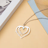 Personalized Heart Nameplate Pendant Necklace with Birthstone for Mom