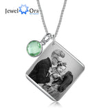 Personalized Birthstone Date Necklace