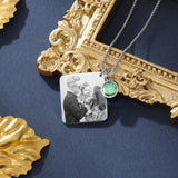 Personalized Birthstone Date Necklace