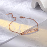 JewelOra Custom Engraved Couple Bracelets Adjustable Chain Valentines