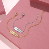 JewelOra Engravable Bar Bracelets Stainless Steel Personalized Bracelets