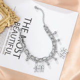 Personalized Engraved Name Charms Bracelet for Women