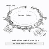 Personalized Engraved Name Charms Bracelet for Women