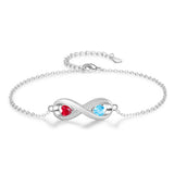 Personalized Birthstone Infinity Bracelet for Women