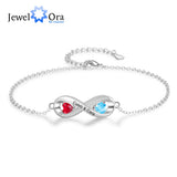 Personalized Birthstone Infinity Bracelet for Women