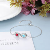 Personalized Birthstone Infinity Bracelet for Women