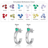 JewelOra Name Earrings with Birthstone Studs