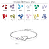 Personalized Birthstone Name Engraved Bracelets - Year Gift
