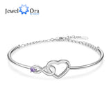 Personalized Birthstone Name Engraved Bracelets - Year Gift
