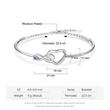 Personalized Birthstone Name Engraved Bracelets - Year Gift
