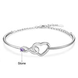 Personalized Birthstone Name Engraved Bracelets - Year Gift