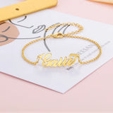 JewelOra Personalized Name Bracelet for Women Adjustable Chain Bracelet