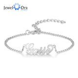 JewelOra Personalized Name Bracelet for Women Adjustable Chain Bracelet