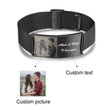 JewelOra Black Stainless Steel Bracelets for Men