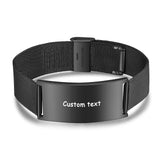 JewelOra Black Stainless Steel Bracelets for Men