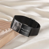 JewelOra Black Stainless Steel Bracelets for Men