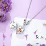 JewelOra Personalized Heart Locket Necklace Stainless Steel Pendant