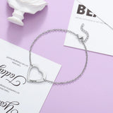 JewelOra Personalized Sister Heart Cutout Bracelet Set for Women