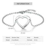 JewelOra Personalized Sister Heart Cutout Bracelet Set for Women