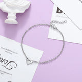 JewelOra Personalized Sister Heart Cutout Bracelet Set for Women